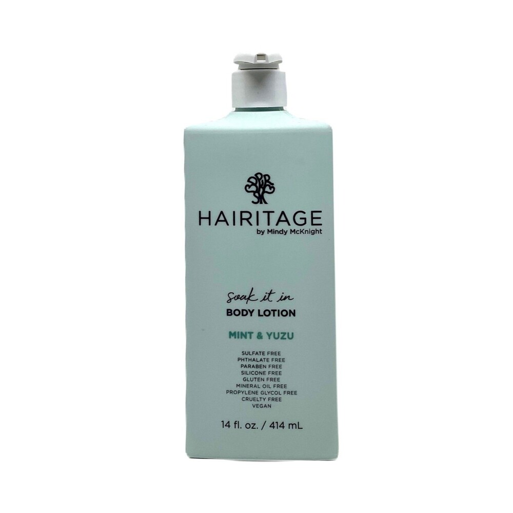 Hairitage -Soak it in-Body Lotion Mint & Yuzu (14 Fl. Oz/ 414 mL)